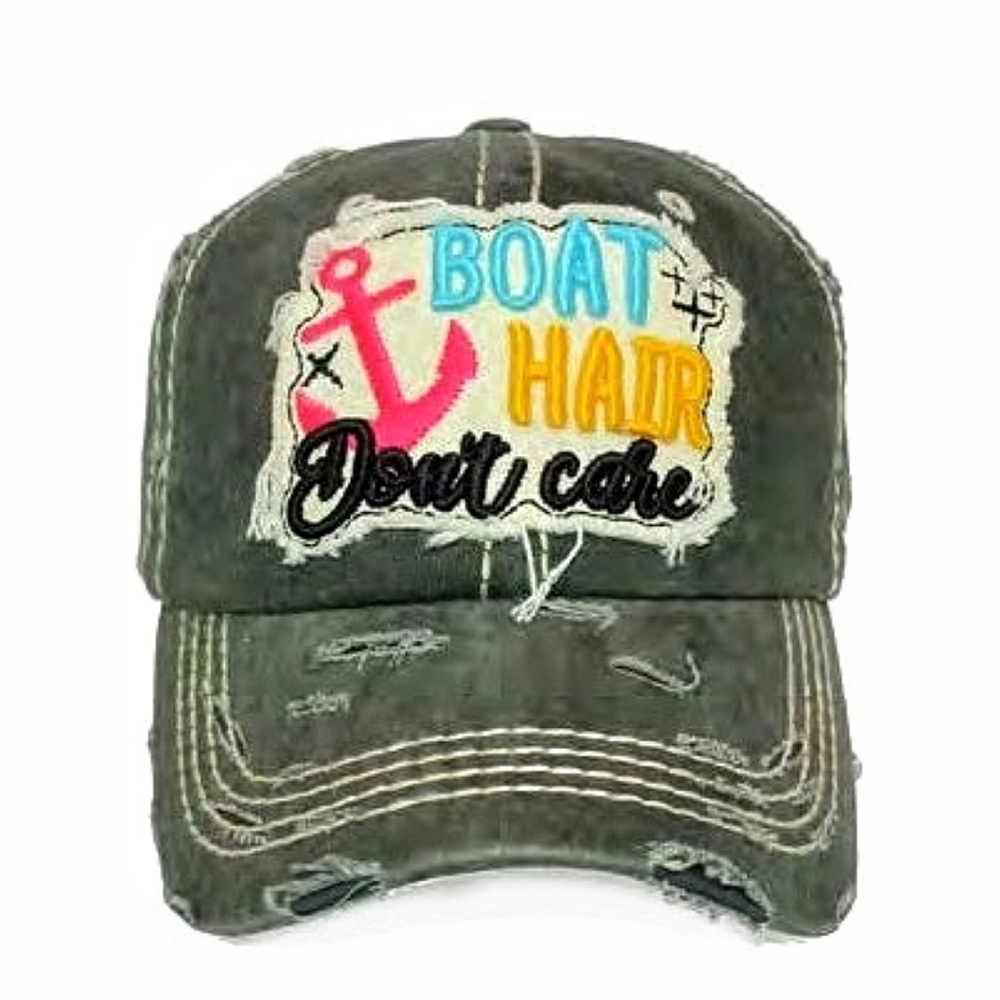 Boat Hair Hat for Women, Distressed Casual Hat for Women Trendy Cute, Gift Her